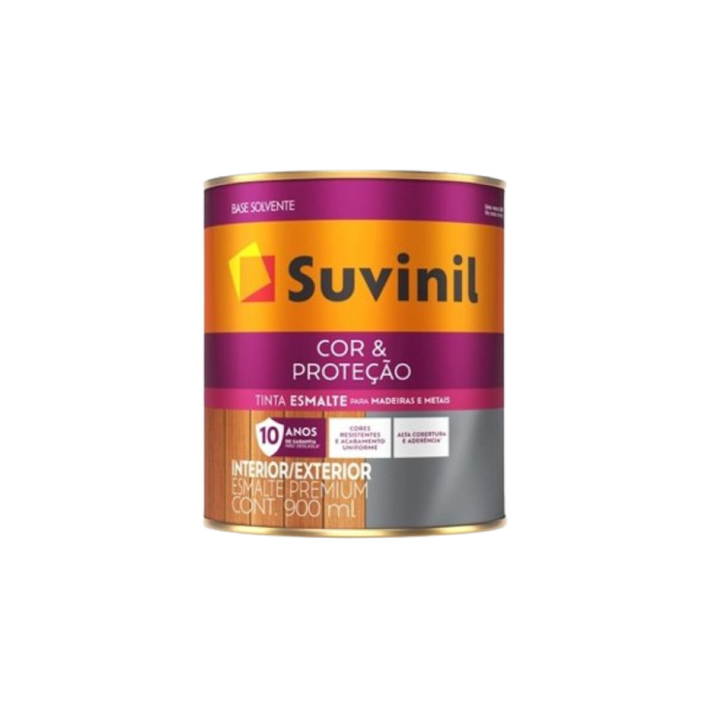 ESMALTE SUVINIL COR E PROTEÇÃO FOSCO 900ML BRANCO OU PRETO