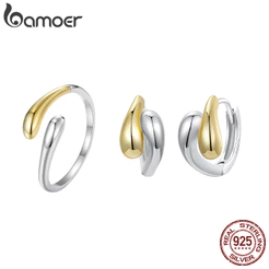Brincos Bamoer 925 Sterling Sliver Waterdrop Design Série Joias Presentes Para Mulheres