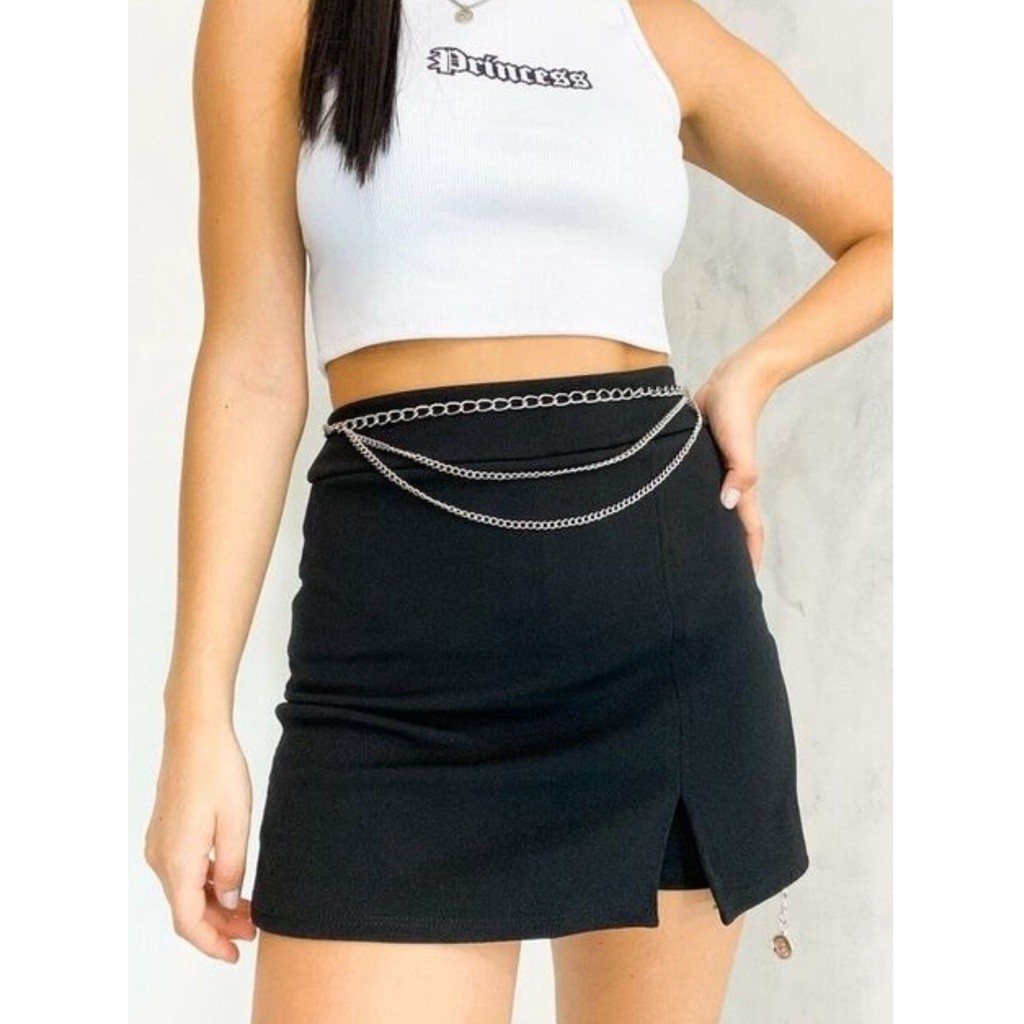 Cinto de corrente  corrente de cintura de corrente oca simples e versátil de moda feminina importada