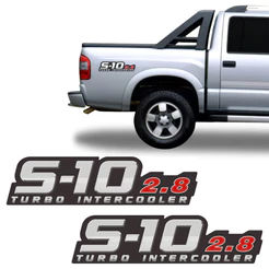 Par de Adesivo Lateral Chevrolet S10 2.8 Turbo Intercooler