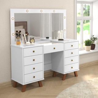 Penteadeira 9 Gavetas Camarim Fernanda Branco em Oferta na Shopee