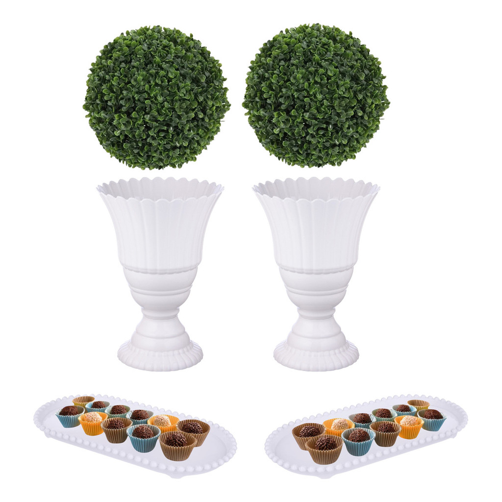 Kit 2 Vasos 2 Bandejas + Decoração Festas Aniversários Mesa em Oferta na Shopee