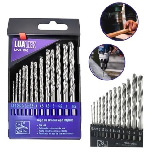 Kit 13 Broca Aço Rápido Para Metal ATACADAO BAZZAR em Oferta na Shopee
