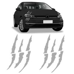 Adesivos Do Farol Garra Arranhão Carro Personalizado Prata