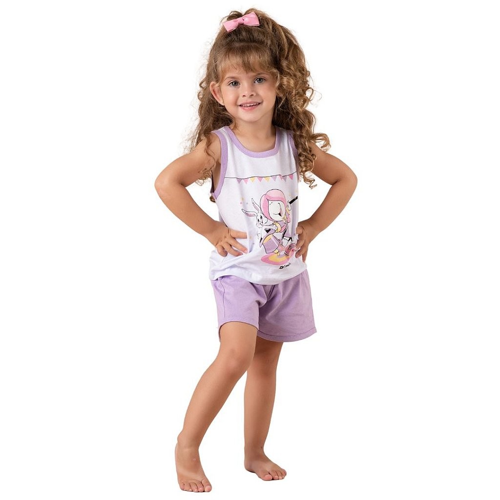 Short Doll Regata Bebê Circo da Mel - Turma da Mel
