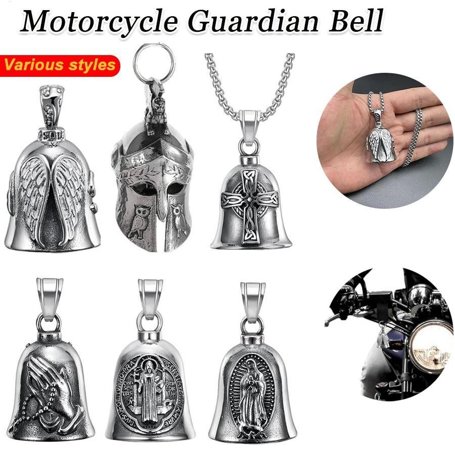 Sino Da Guarda Motocicleta Anjo Asas Brancas Guardião Aço Inoxidável Retro Polido Sorte Daddywenbr