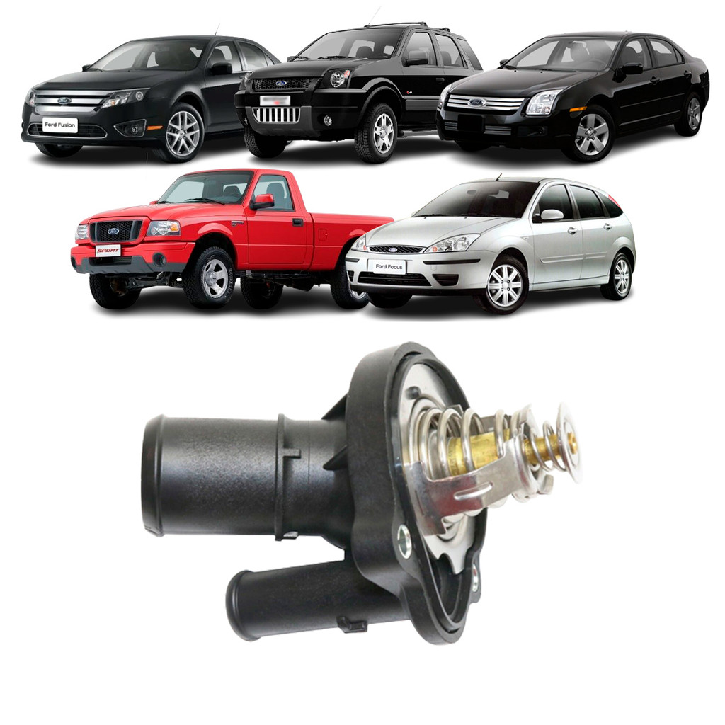 VÁLVULA TERMOSTÁTICA FORD ECOSPORT 2.0 - 2003 ACIMA FOCUS DURATEC 2.0 - 2005 A 2008 FUSION 2.3 - 2006 A 2009 em Oferta na Shopee