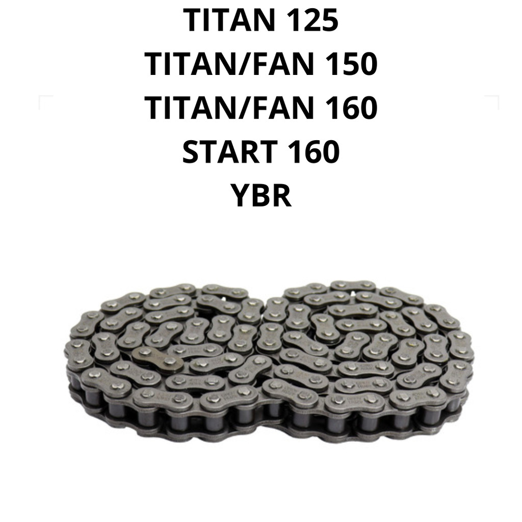 Corrente Transmissão Cg Titan/Fan 150,Titan/Fan/Start 160/YBR S/retentor em Oferta na Shopee