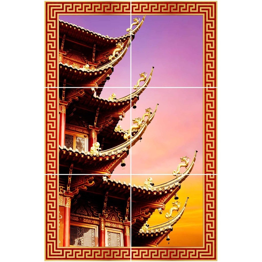 Mosaico Templo Chinês - 100% Azulejo
