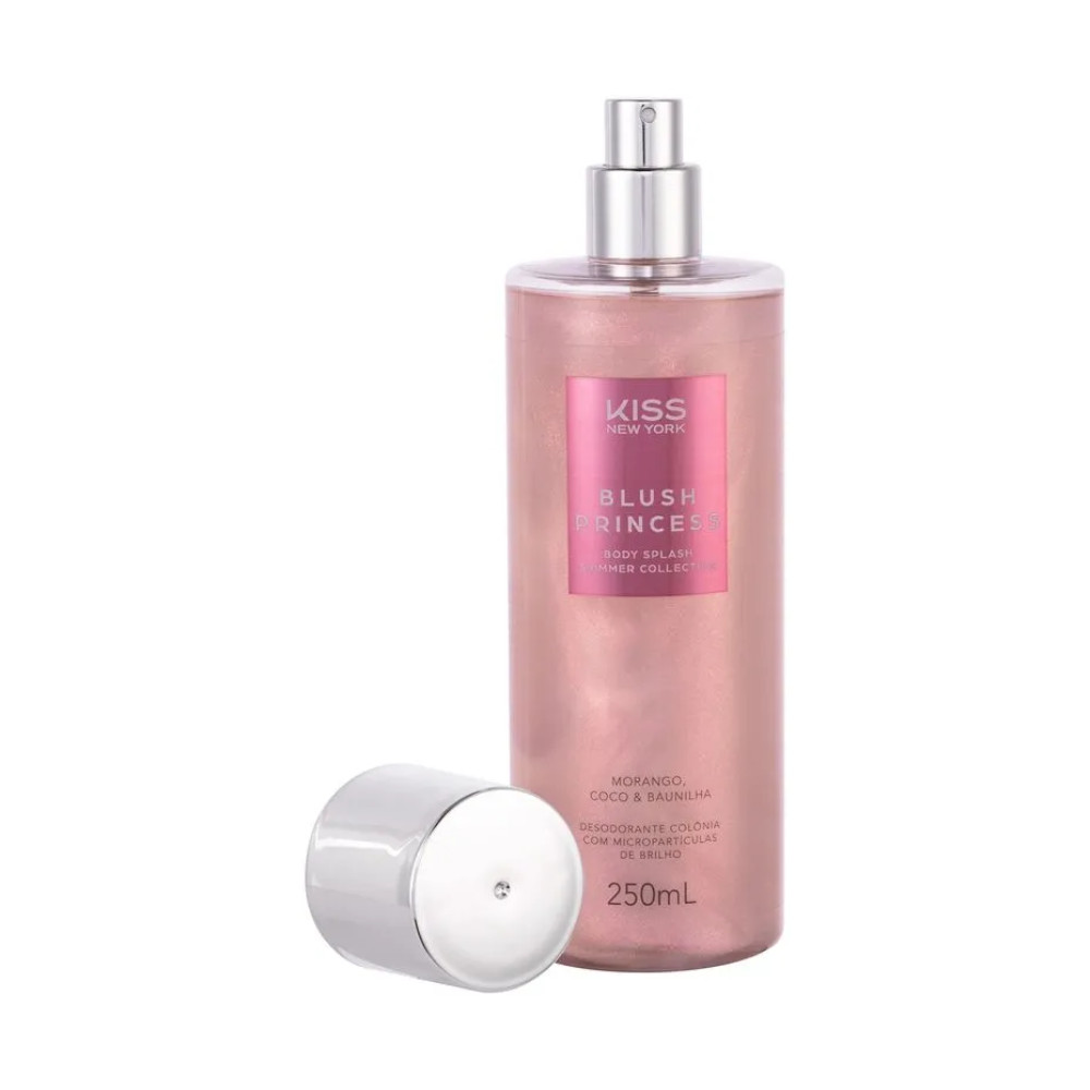 Desodorante Corporal Kiss New York Body Splash Shimmer Blush Princess em Oferta na Shopee