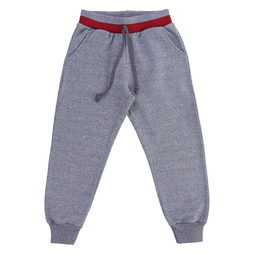 Calça Infantil Moletom Felpado Detalhe Cós  Para Meninos