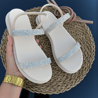 Rasteira Feminina Strass Glamour e Conforto Premium Flatt