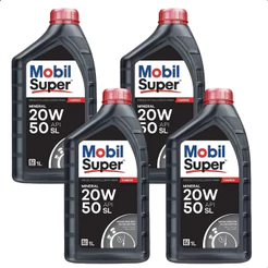 Kit 4L Óleo Lubrificante Mobil Super 20w50 Mineral Original