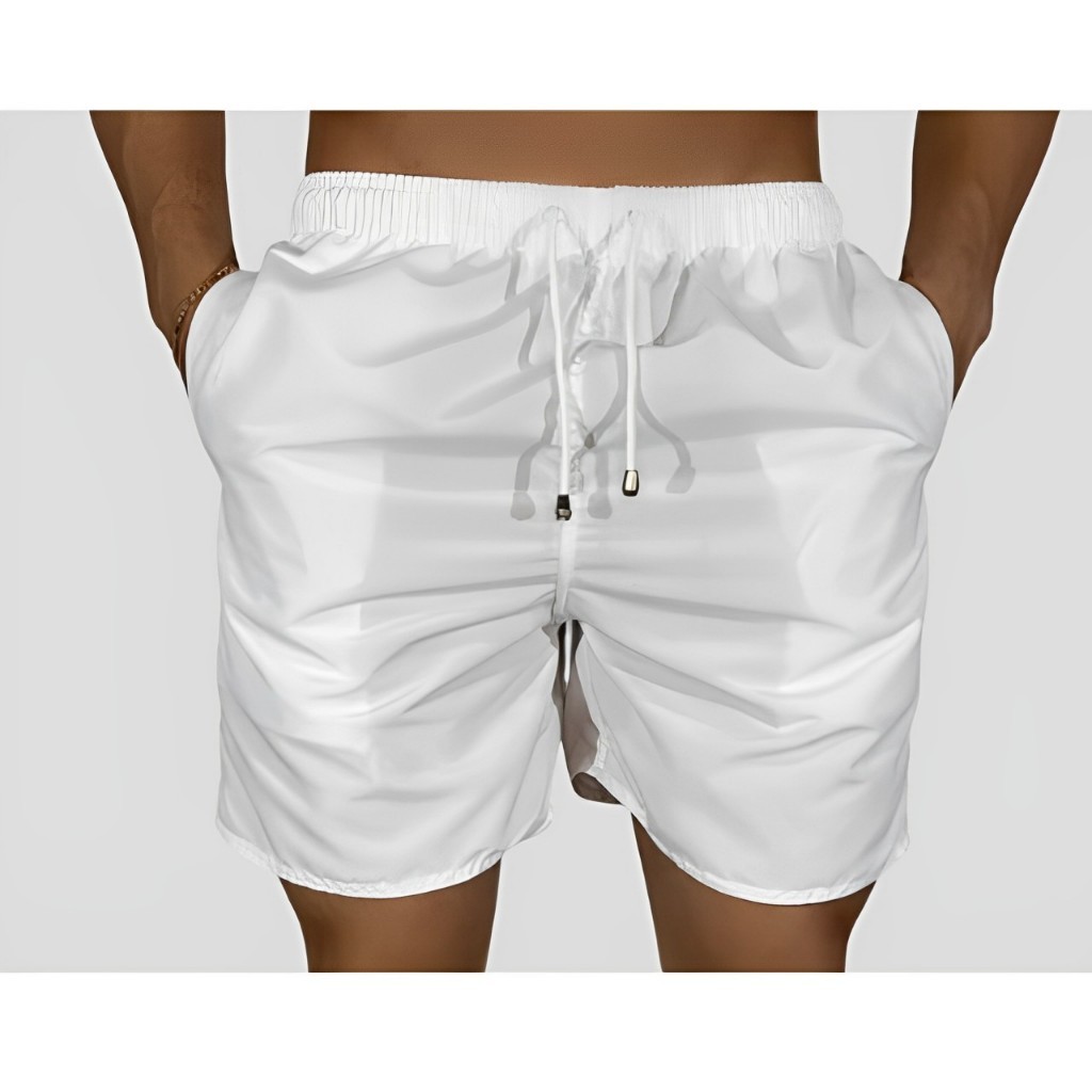 Short Elastano Liso Mauricinho Secagem Rápida Praia Corrida Treino Academia Premium