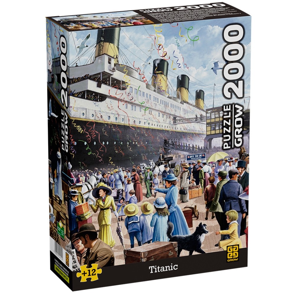QUEBRA CABEÇA TITANIC 2000 PEÇAS GROW PUZZLE NAVIO FILME PORTO LUXO CRUZEIRO VIAGEM BARCO AFUNDADO em Oferta na Shopee