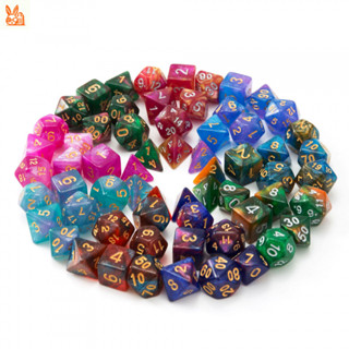 Conjunto de Dados Poliédricos para Jogos - Acessórios de Jogo de RPG, Materiais de Lazer e Brinquedos de Entretenimento em Oferta na Shopee