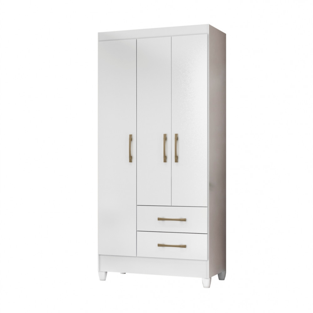 Guarda Roupa Solteiro 3 Portas e 2 Gavetas Lima Moval