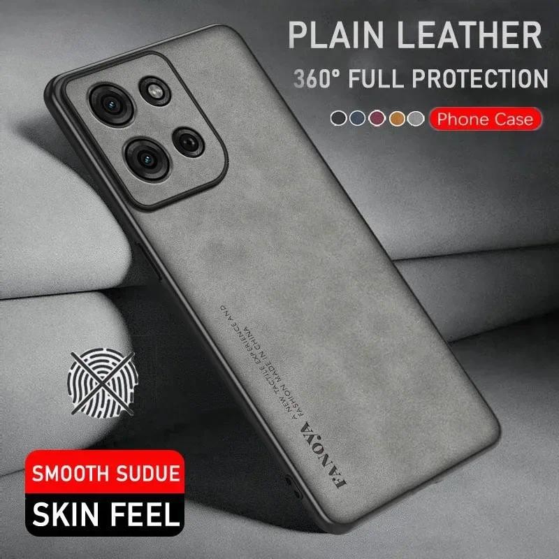 Capa Para Motorola Moto Edge 60 Fusion Luxo Pele De Carneiro Couro Caso Telefone Edge60 Stylus 50Fusion Edge50 Silicone