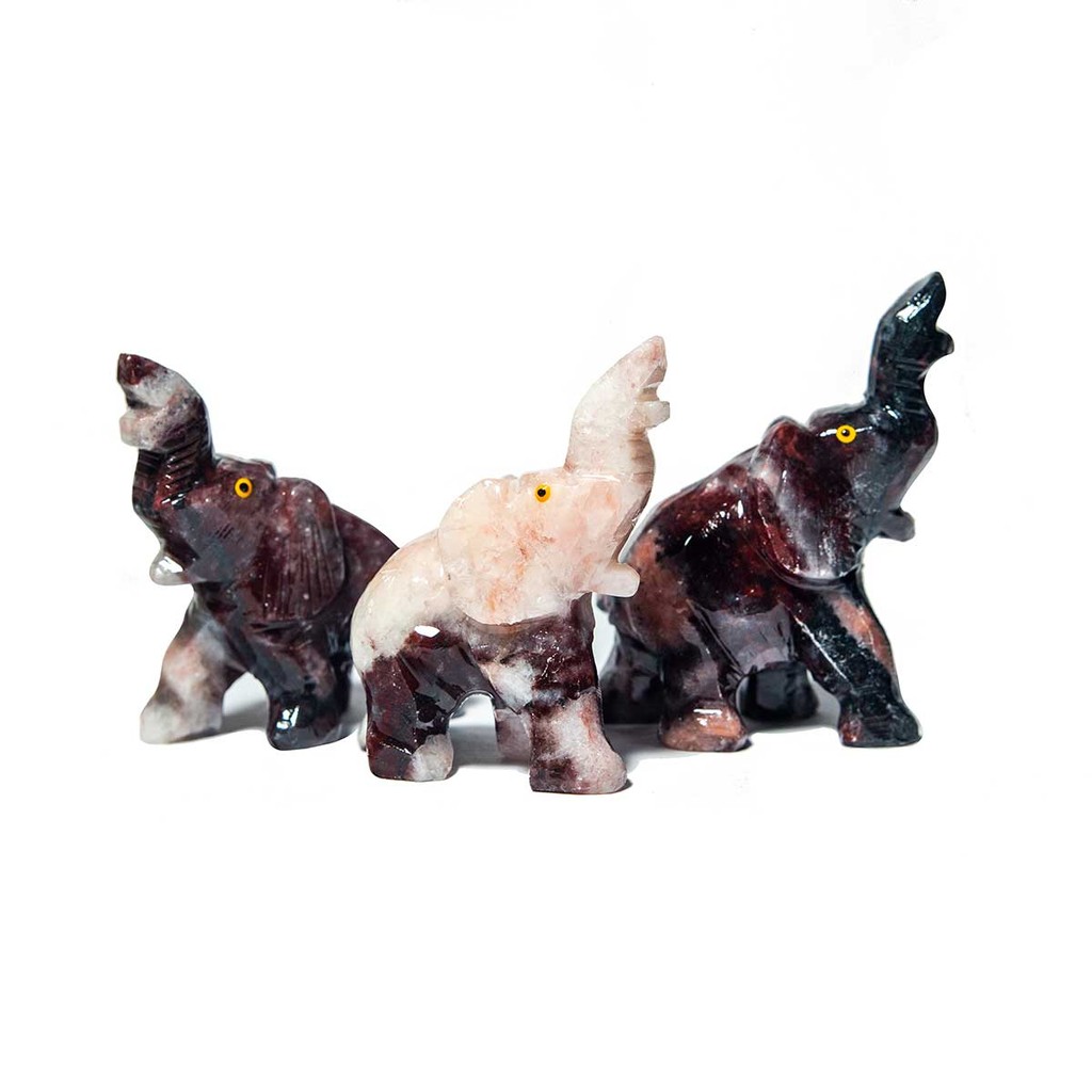 Elefante esculpido artesanato em pedra dolomita aprox. 5cm