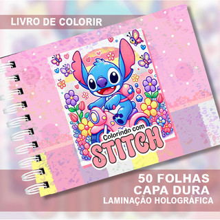 Livro de colorir STITCH  capa dura 50 folhas
