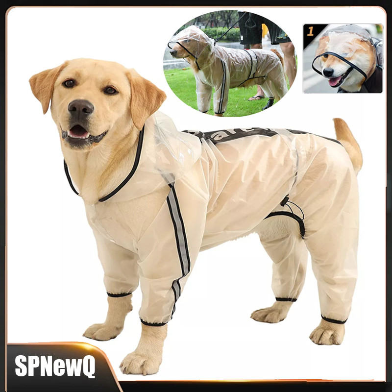 Capa De Chuva Transparente Impermeável Para Cachorros