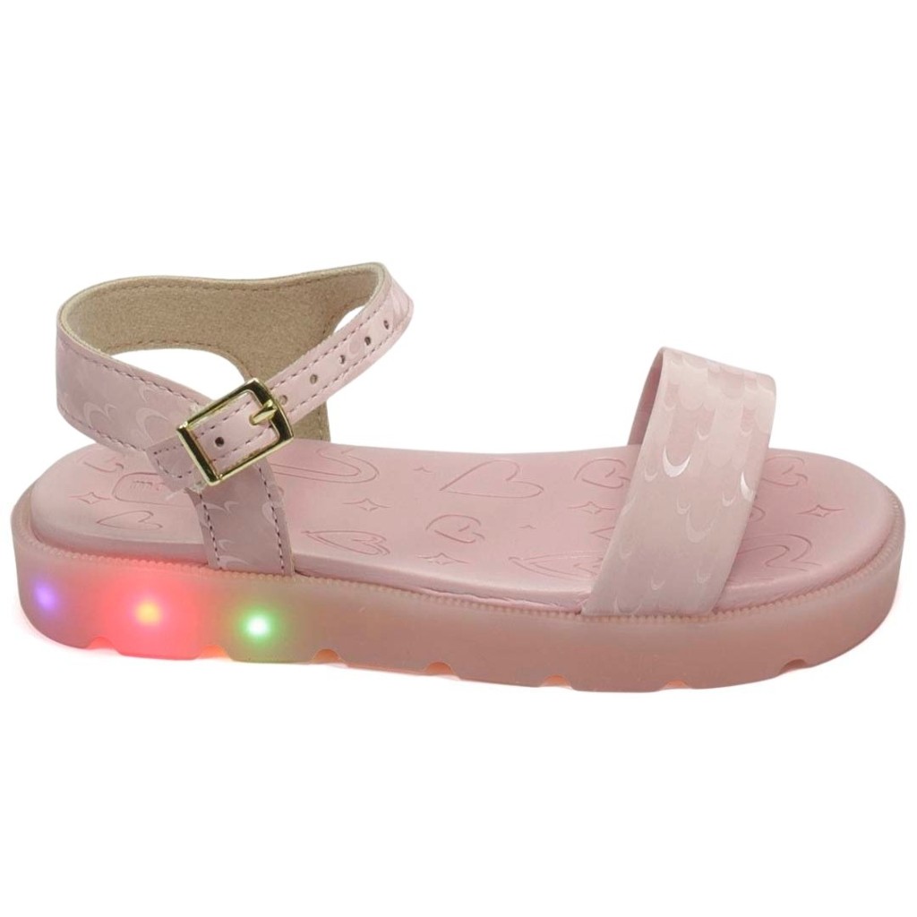 Sandália Infantil Molekinha Napa Talim Led Menina 2741.200