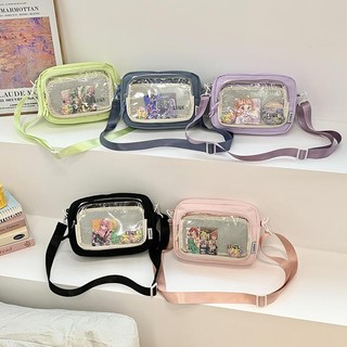 Bolsa Feminina Pequena com Bolso Transparente Tiracolo Ombro e Mão Estilo Casual Yobel.Lo…