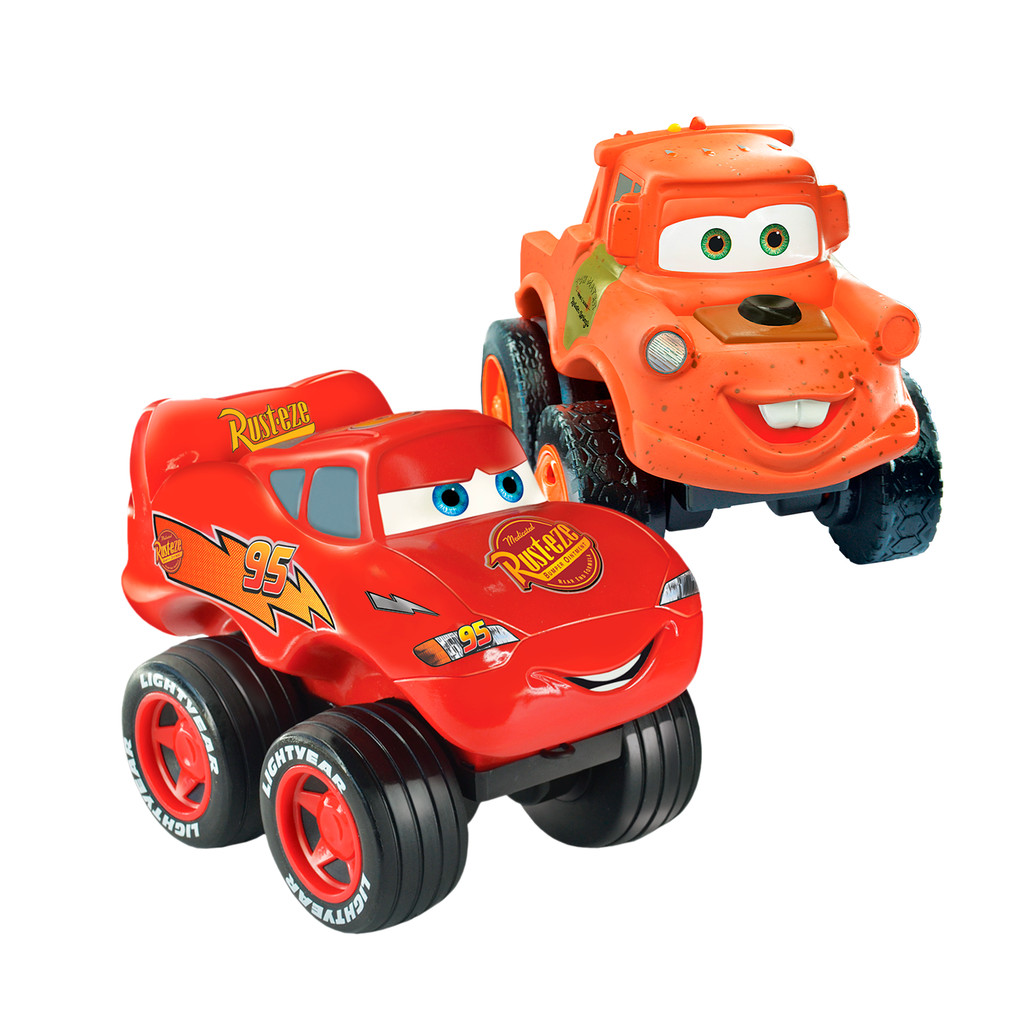 Kit 2 Carrinhos De Vinil Fofomovel Relâmpago Mcqueen Carros e Tow Matte Disney Pixar