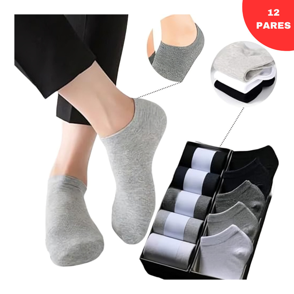Kit 24 Pares Meias Soquetes ótima qualidade unissex em Oferta na Shopee