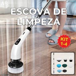 Escova de Limpeza Elétrica Multiuso Portátil 7 Em 1 s/ Fio Esfregrão de limpeza Recarregável