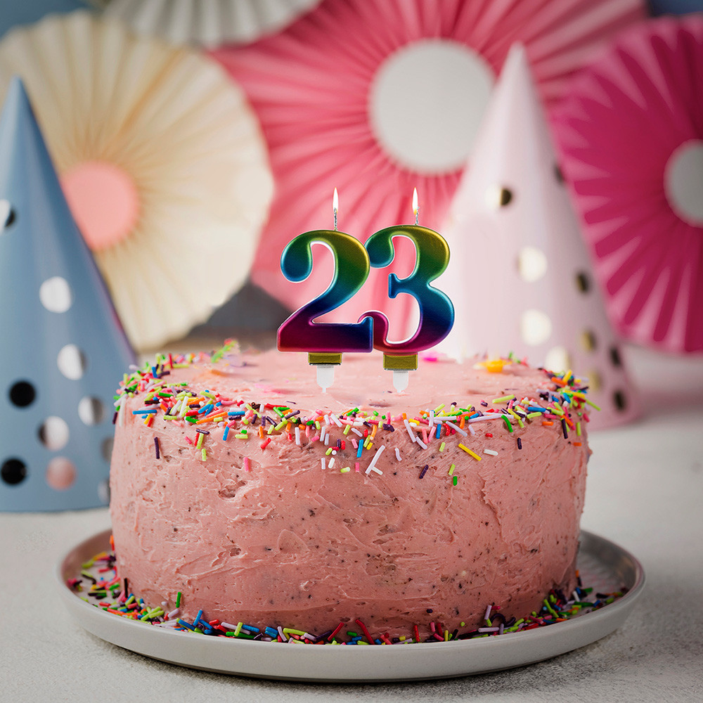 Vela De Aniversario Holográfica Arco Iris 7cm Wave Numérica 0 ao 9 Silver Festas em Oferta na Shopee