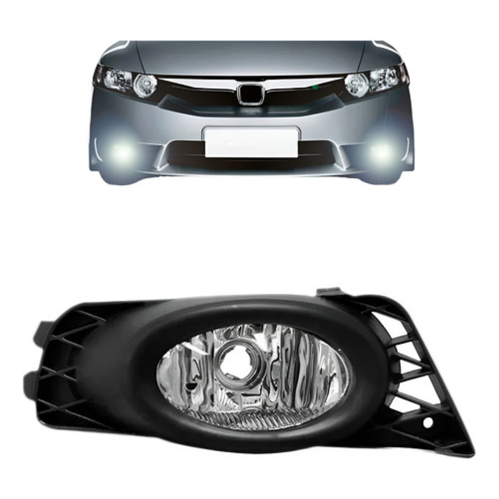Farol Milha Auxiliar Civic 2009 2010 2011 Com Moldura