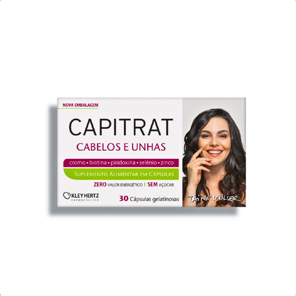 Capitrat Cabelos E Unhas Suplemento 30 Cápsulas - Kley Hertz