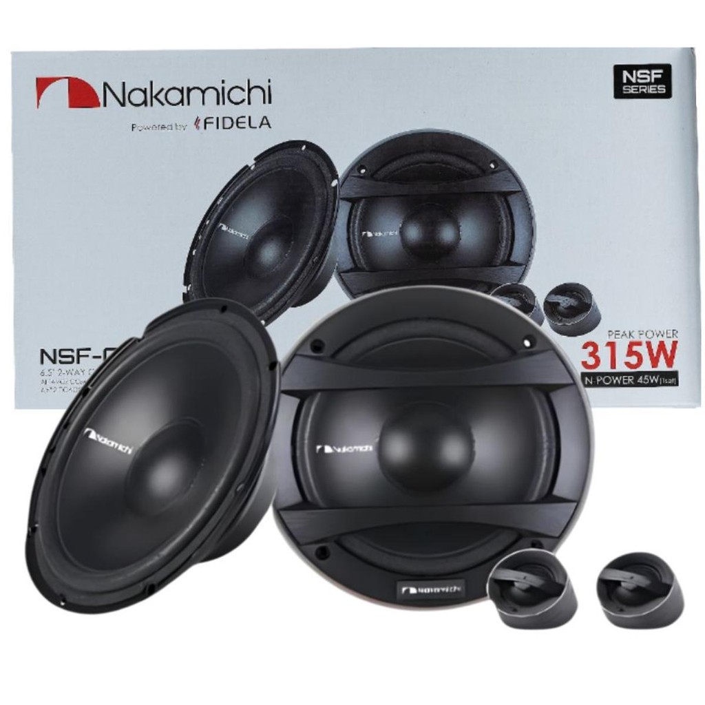 Kit Alto Falante 2 Vias 6.5 polegadas 35W RMS 4 OHM NAKAMICHI