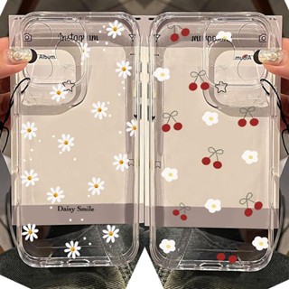 Capa De Telefone Para iphone 13 16 15 14 11 12 Pro Max 7 8 Plus X XS XR Concha Cereja Fruta Margarida Flores Escudo De S em Oferta na Shopee