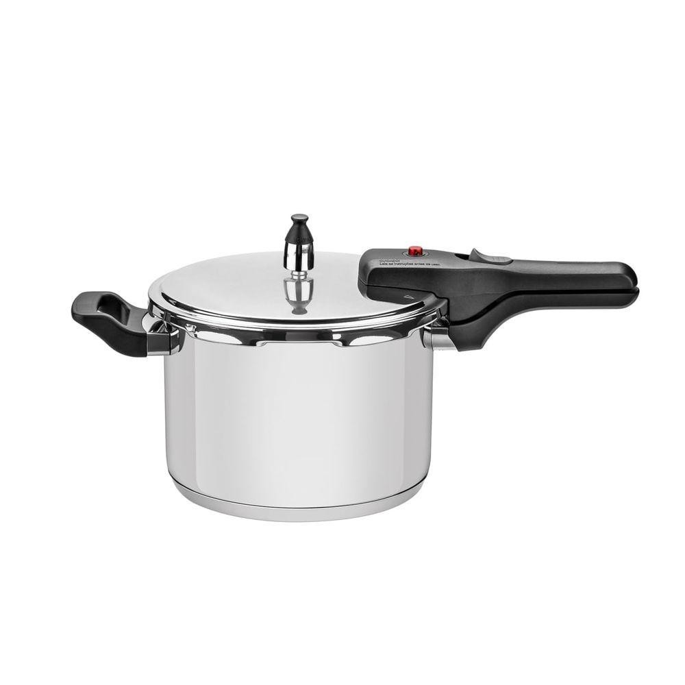 Panela De Pressão Tramontina Inox Com Fundo Triplo 22Cm 6L