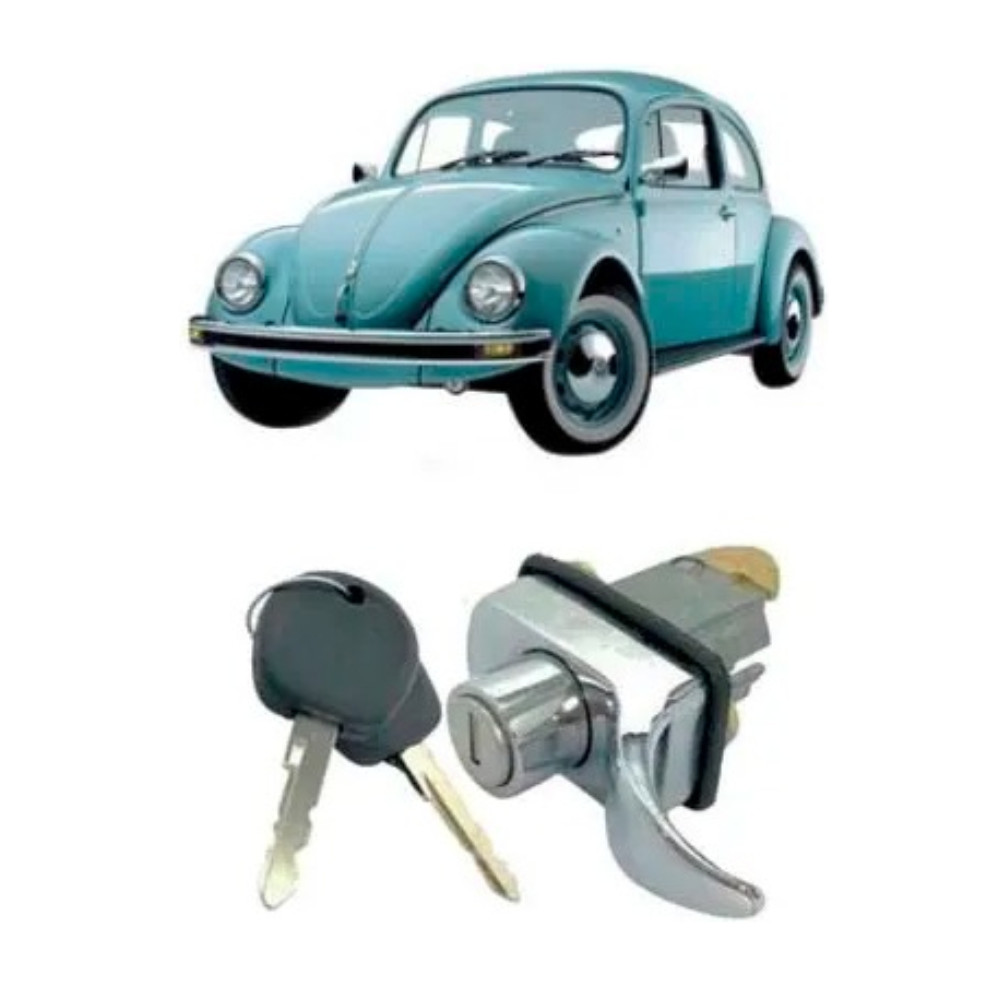 CILINDRO MAÇANETA TAMPA MOTOR TRASEIRA FUSCA 1300 1300L 1500 KOMBI CORUJA CLIPPER 67 A 96 CROMADO