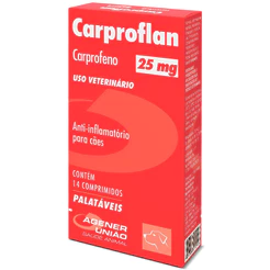 Carproflan 25mg - 14 Comprimidos Anti-inflamatório Para Cães