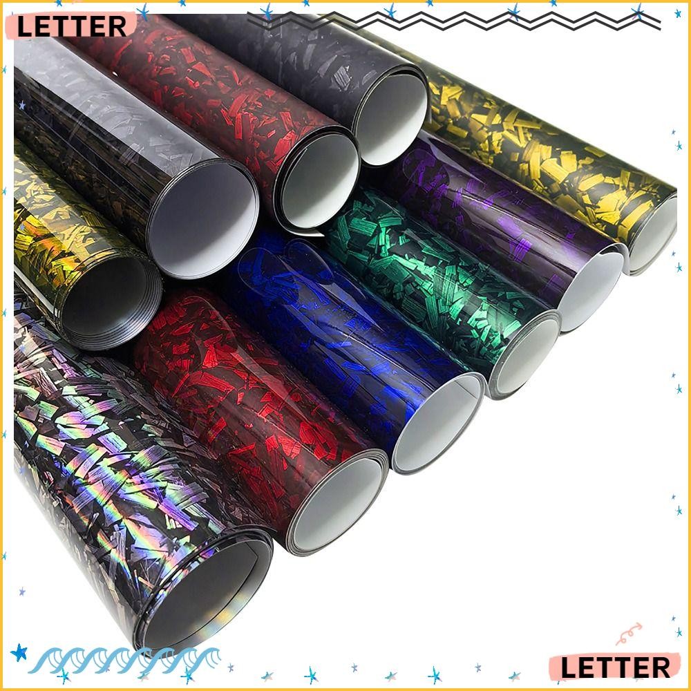 Adesivos Para Corpo De Motocicleta Com Letras , Filme De Vinil De Fibra De Carbono Forjado Efeito Fosco 6D , 50x30CM