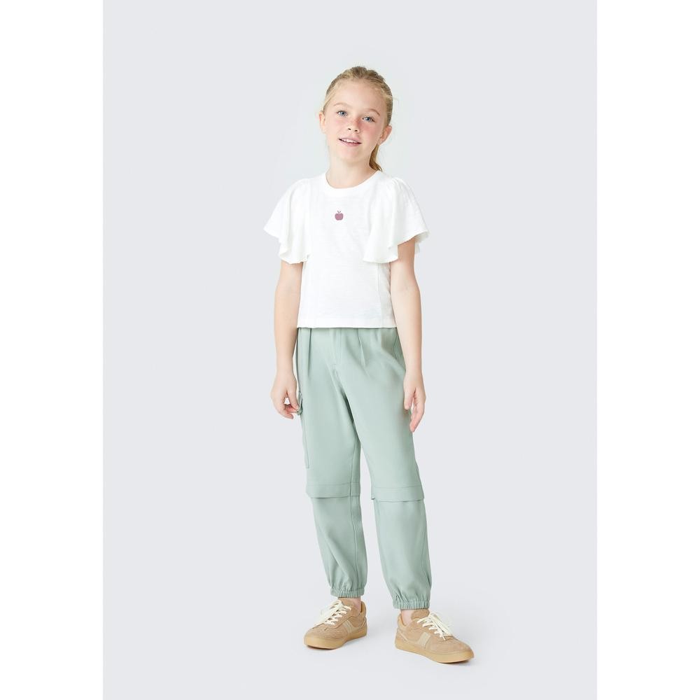 Calça Infantil Menina Jogger Em Tecido Hering Kids