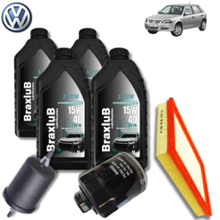 KIT REVISÃO 15W40 BRAXLUB + FILTROS (PARATI GOL G3 1.0 16V 1997 a 2002)