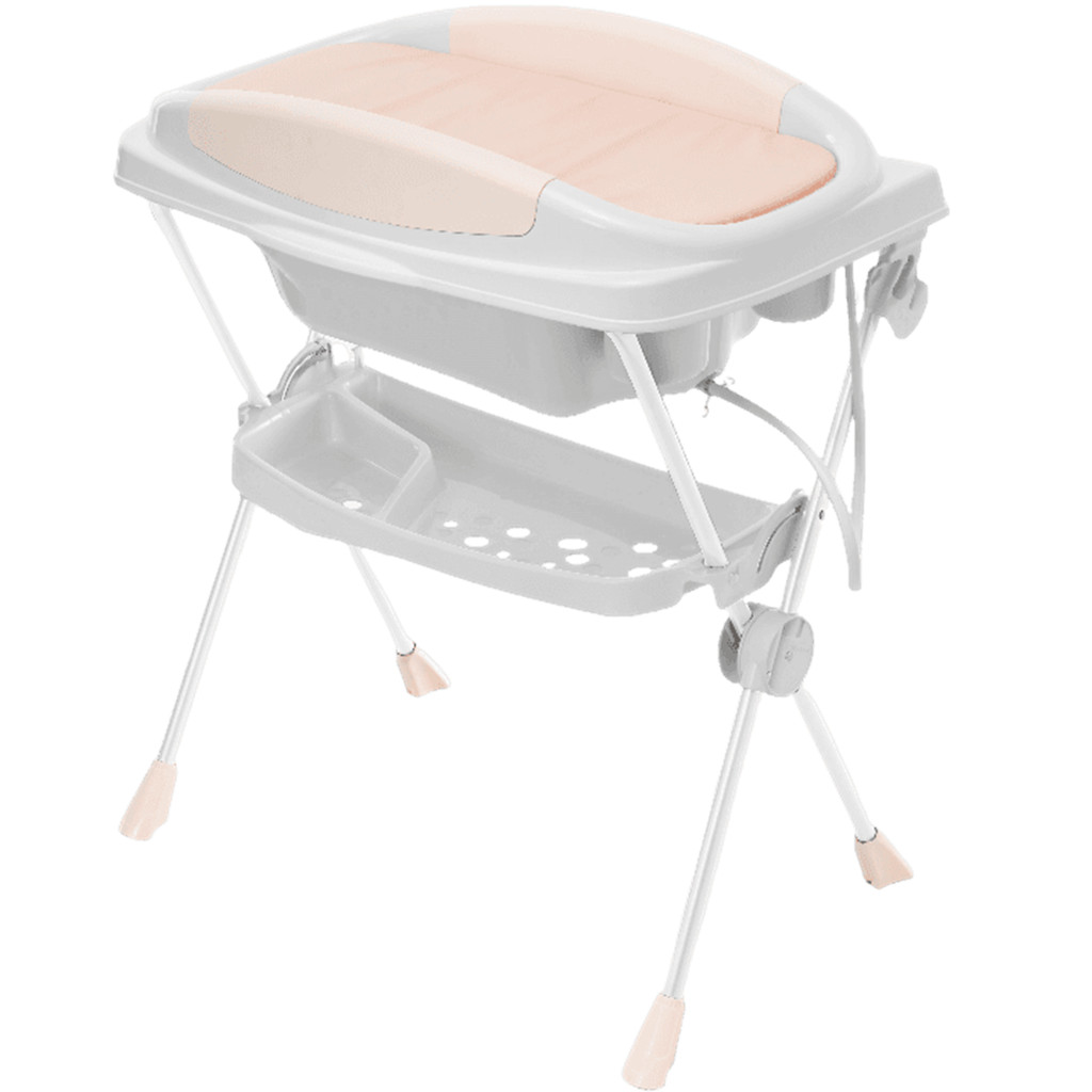 Banheira de Bebe com Trocador Galzerano Premium Branca Rosa em Oferta na Shopee