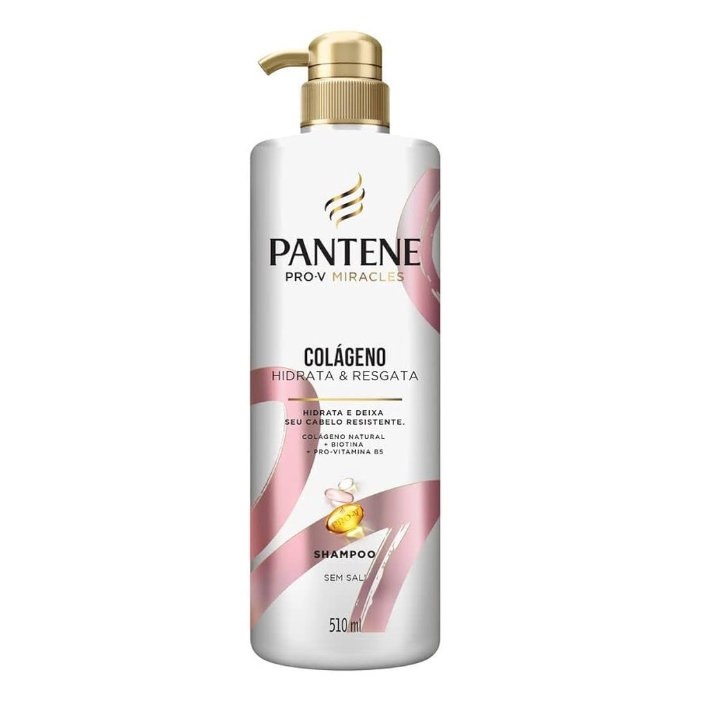 SHAMPOO PANTENE COLÁGENO HIDRATA E RESGATA 510ML em Oferta na Shopee