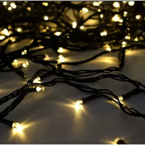 LÂMPADA PISCA PISCA DE NATAL ARROZ BRANCO WINCY COM 100 LÂMPADAS 4,15m - 220V