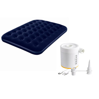 Colchão Casal BESTWAY STD #67002 com Bomba de Inflar Elétrica USB Intex QuickFill 150 #66616