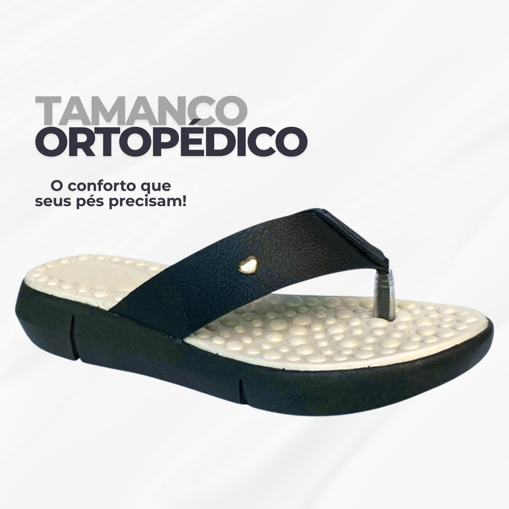 Tamanco Deidara Ultra Conforto Calce Fáciil Chinelo para Esporão e Facite Plantar Anabela Massageador