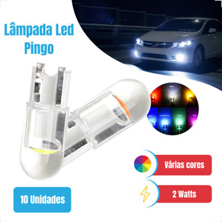 Kits Lâmpada Led Pingo T10 9mm 23mm 0,36w COB 0,03A-DC12V Moto Carro Cores 2UN 4UN 6UN 10UN ALTO em Oferta na Shopee