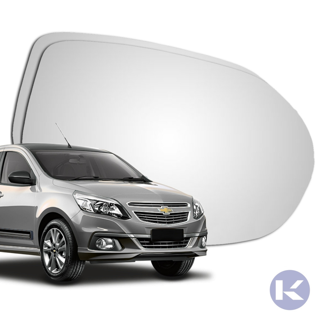 Lente Espelho Retrovisor Convexo Metalizado Com Base Agile 2009 a 2016 Montana 2011 a 2020