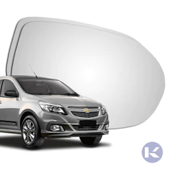 Lente Espelho Retrovisor Convexo Metalizado Com Base Agile 2009 a 2016 Montana 2011 a 2020
