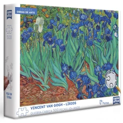 QUEBRA CABEÇA LÍRIOS VINCENT VAN GOGH 500 PEÇAS PEÇAS TOYSTER COLEÇÃO OBRAS DE ARTE PUZZLE FLORES